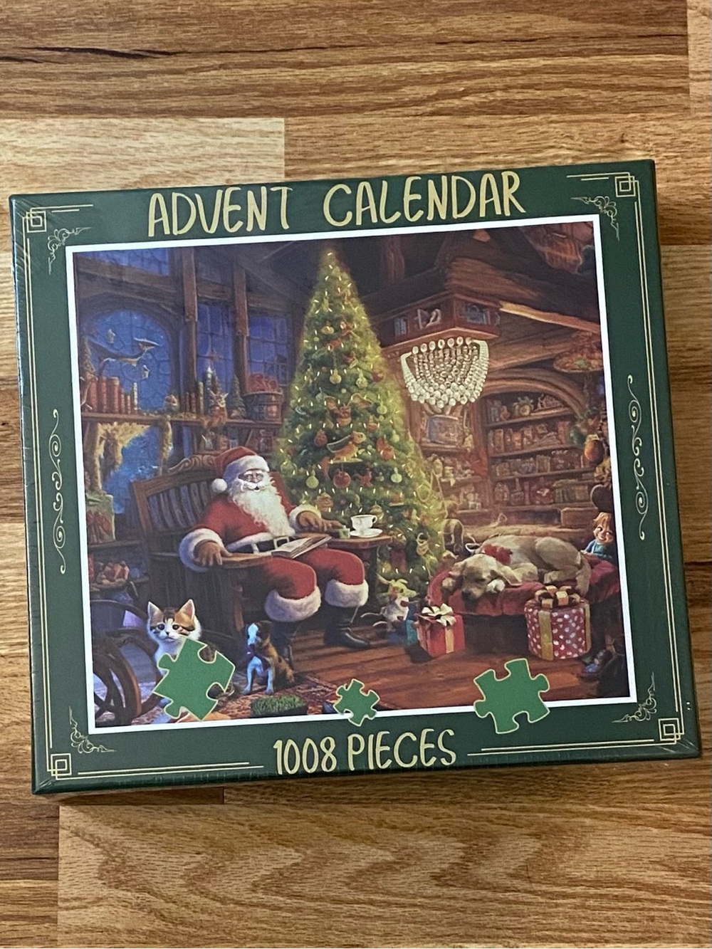 Advent Calendar 1008-Piece Christmas Puzzle - Green